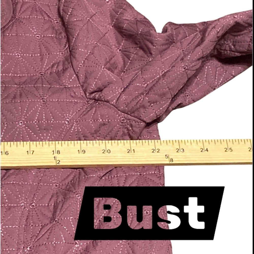 Alfred Dunner Quilted Mauve Puffer Jacket - Picture 7 of 7